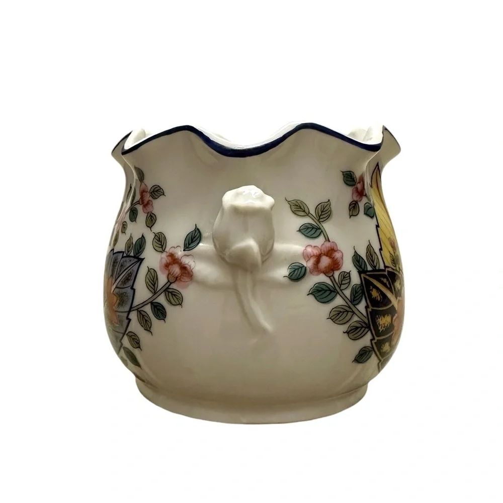 Tabacco Leaf Genus Nicotina Fine China By Mann Open Sugar Bowl RARE
